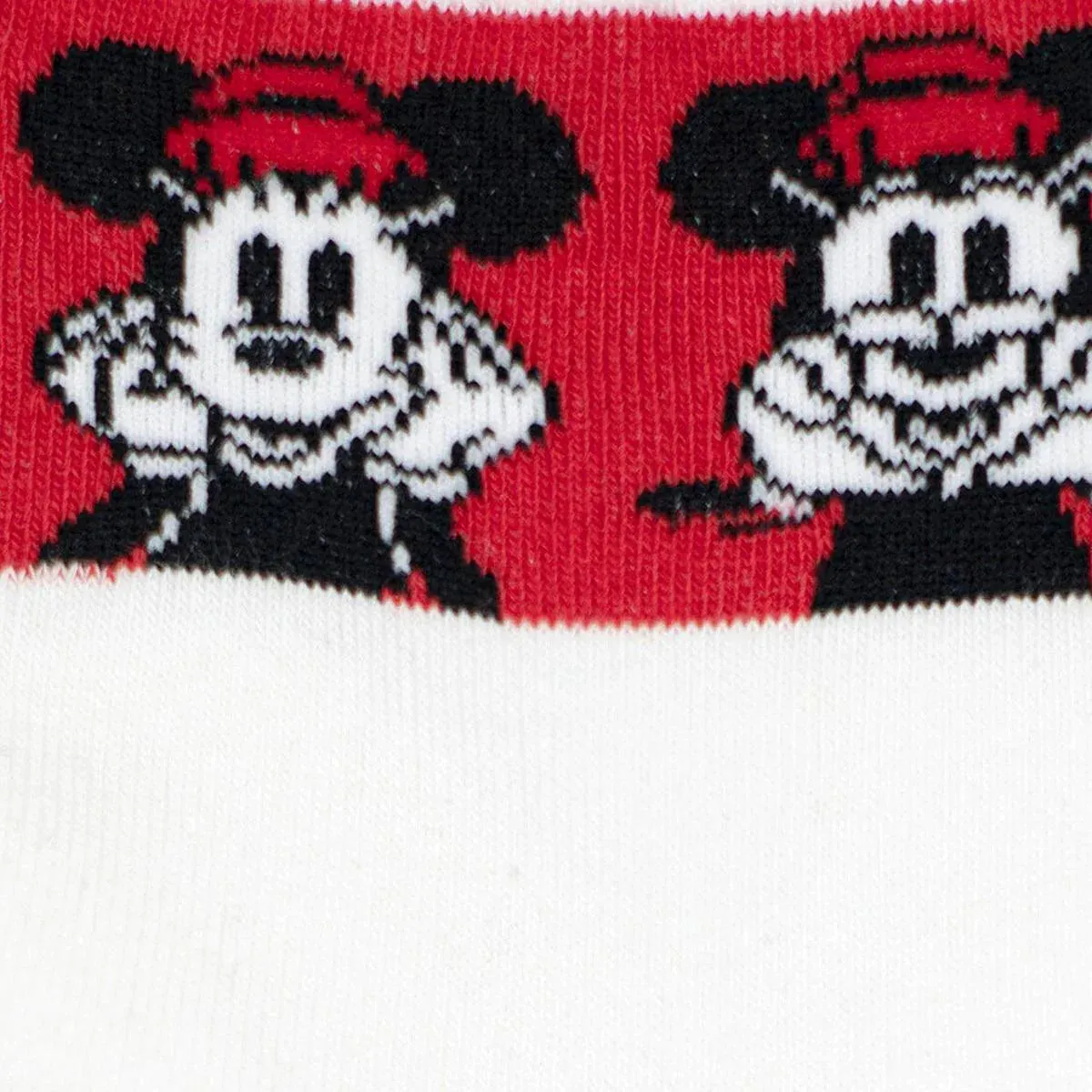 Disney Mickey & Minnie High Ankle Socks For Women - Black And White