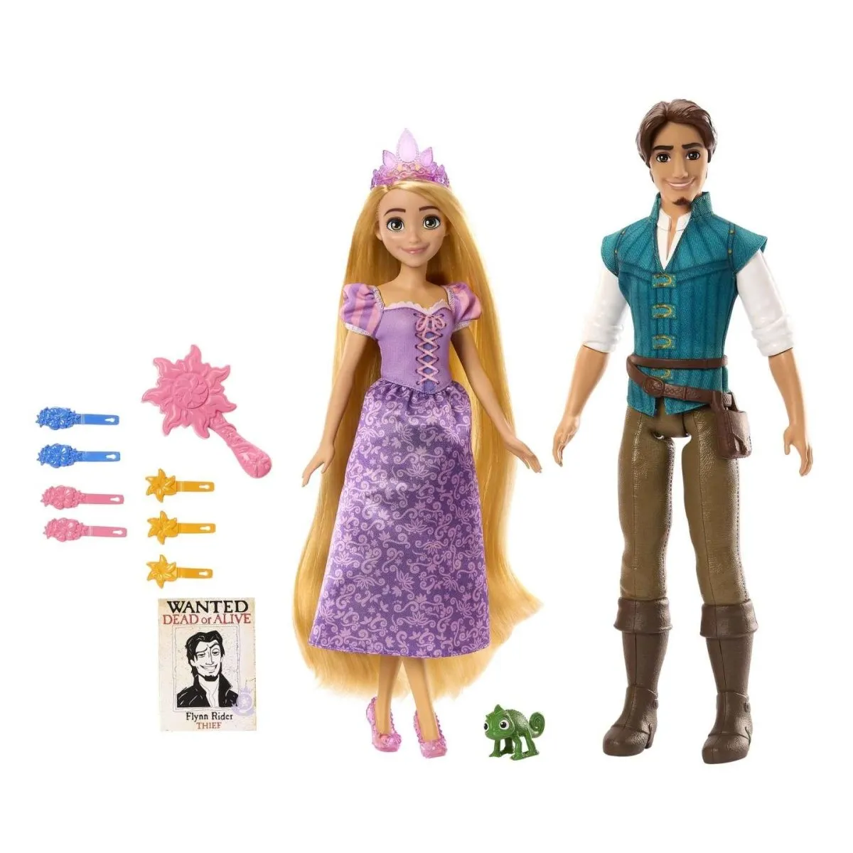 Disney Princess Rapunzel And Flynn Rider Dolls with Accessories