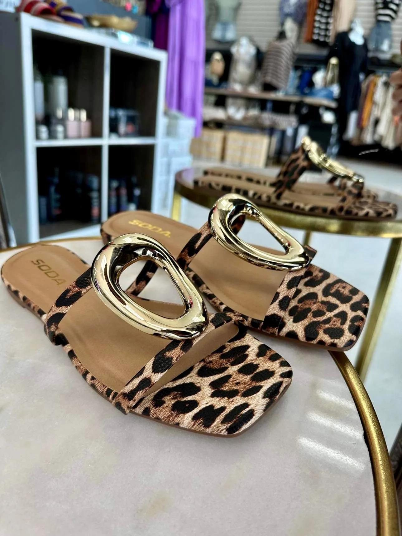 Distant Leopard Sandal