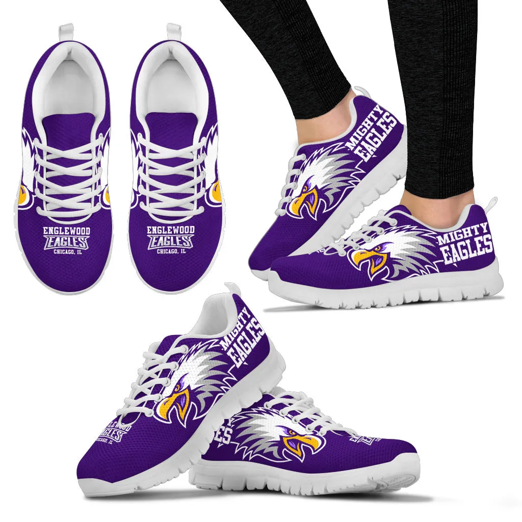 Englewood H.S. Chgo. Sneaker- Purple Eagle-Blk-Women