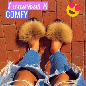 FabFlurry - Ladies Luxury Fluffy Slides