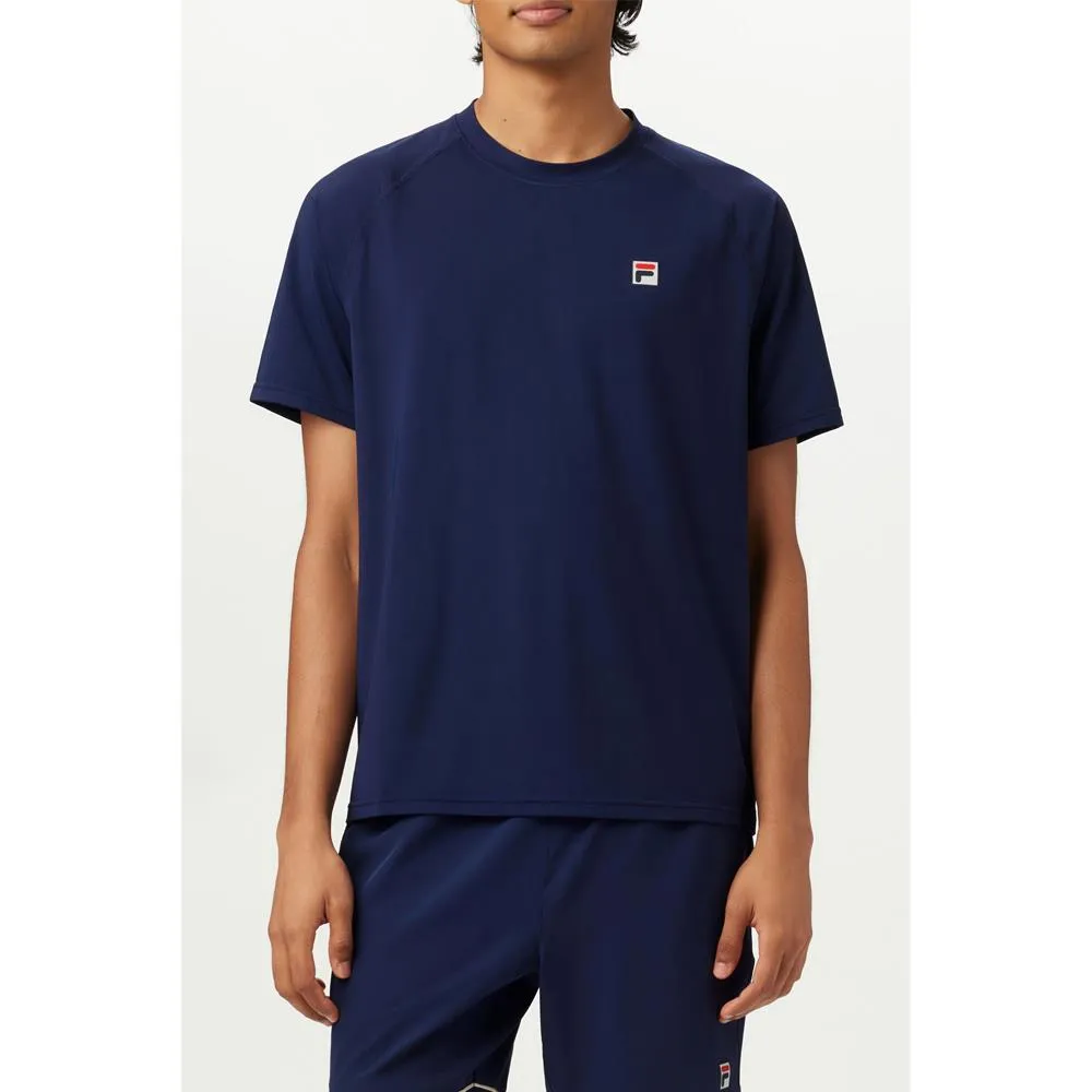 Fila Men's Essentials Short Sleeve Tennis Crew - Fila Navy