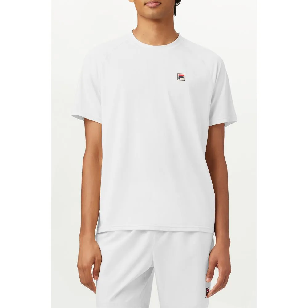 Fila Men's Essentials Short Sleeve Tennis Crew - White