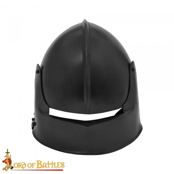 German Gothic 15th Century Sallet Helm 16 Gauge Blackened