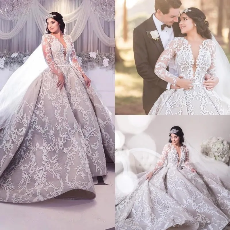 Gorgeous Long Sleeve Lace Wedding Dress | Princess Bridal Gowns