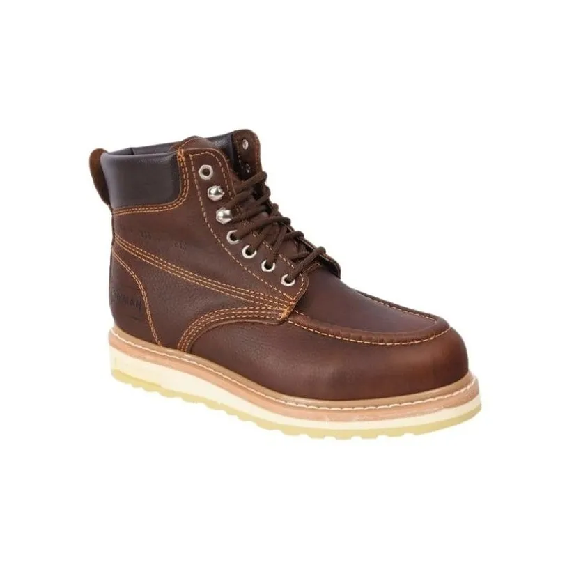 Hammer 613 Brown 6” Men's Soft Toe Work Boots for Men, Goodyear Welt, Oil/Slip Resistant.