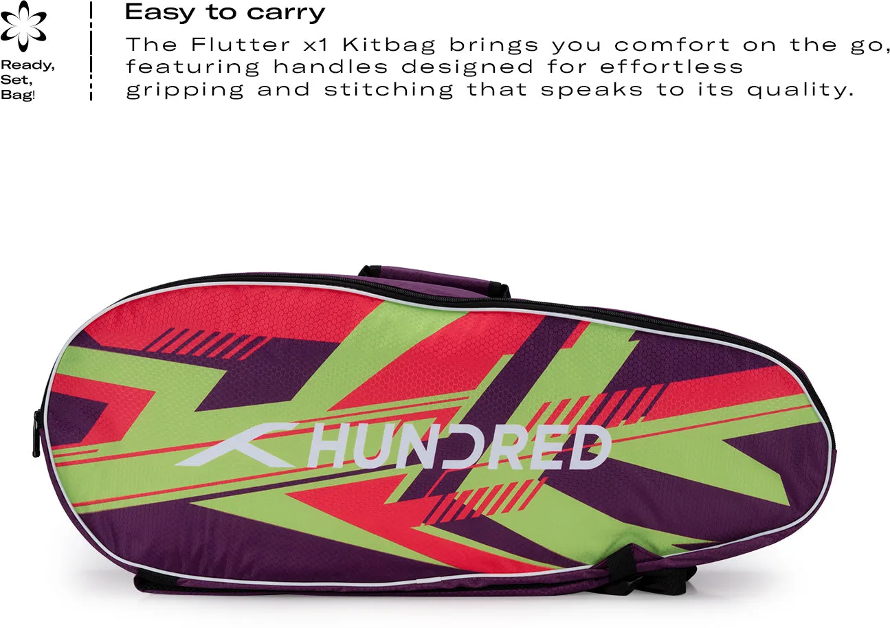 Hundred Court Vertex Badminton Kit Bag (Purple) (Size - M/30 L)