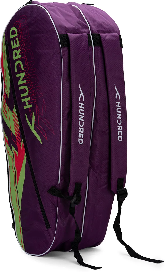 Hundred Court Vertex Badminton Kit Bag (Purple) (Size - M/30 L)