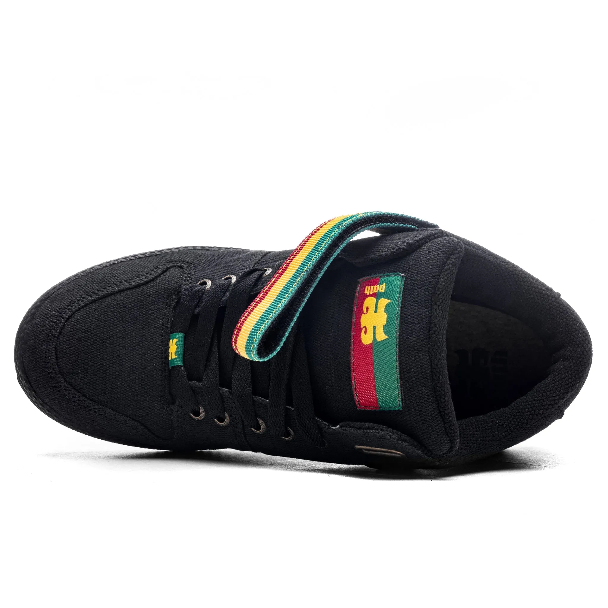 IPATH GRASSHOPPER - BLACK HEMP RASTA SHOES