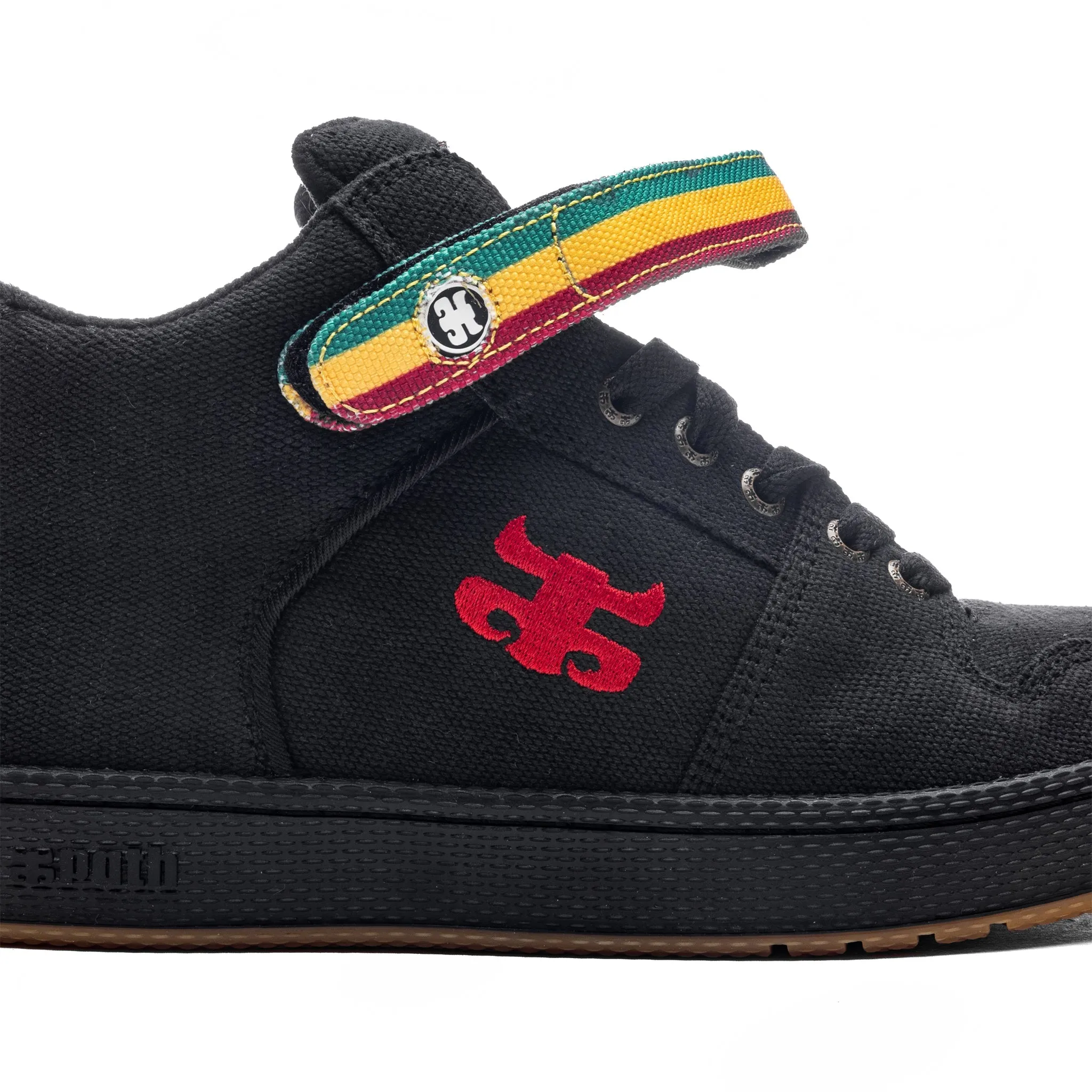 IPATH GRASSHOPPER - BLACK HEMP RASTA SHOES