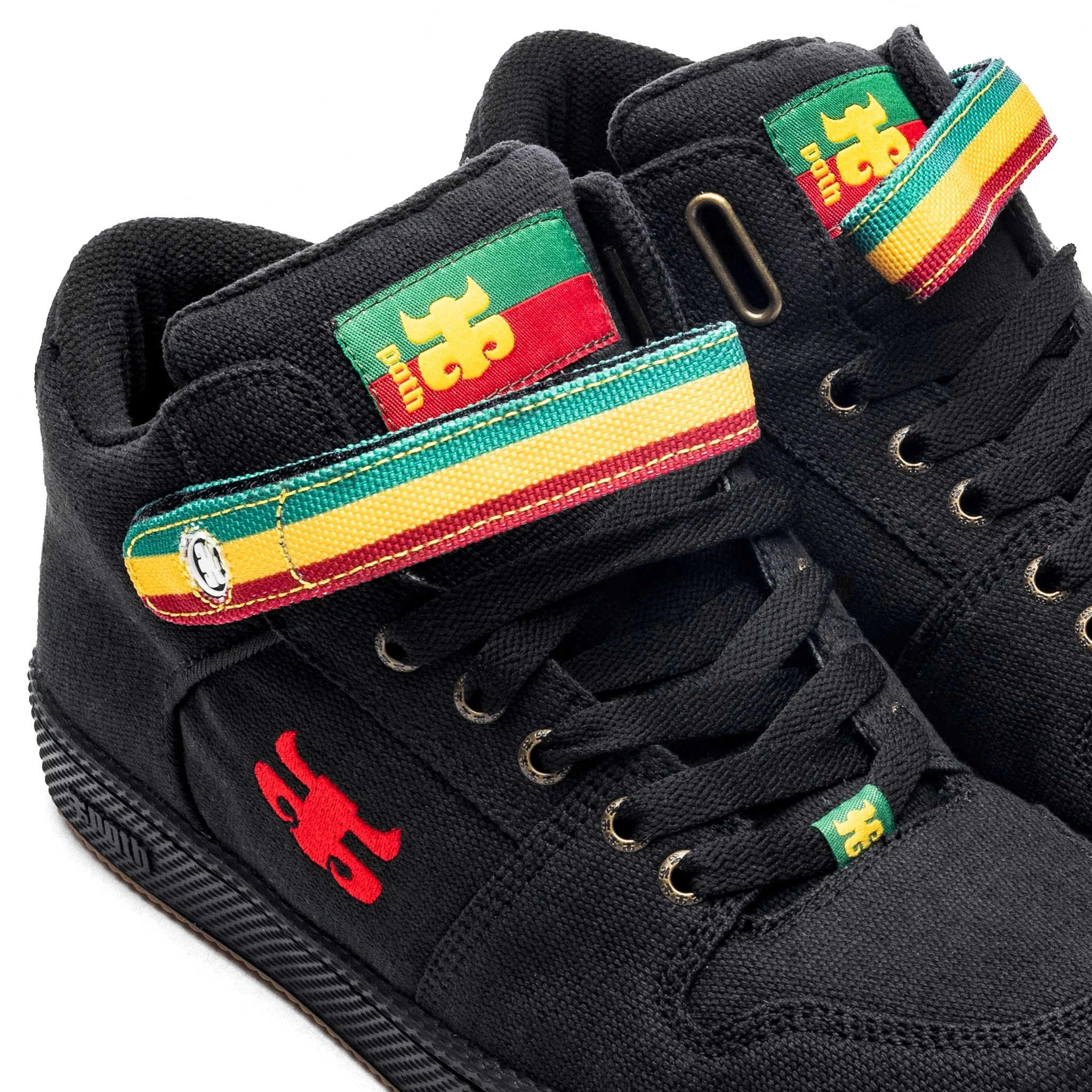 IPATH GRASSHOPPER - BLACK HEMP RASTA SHOES