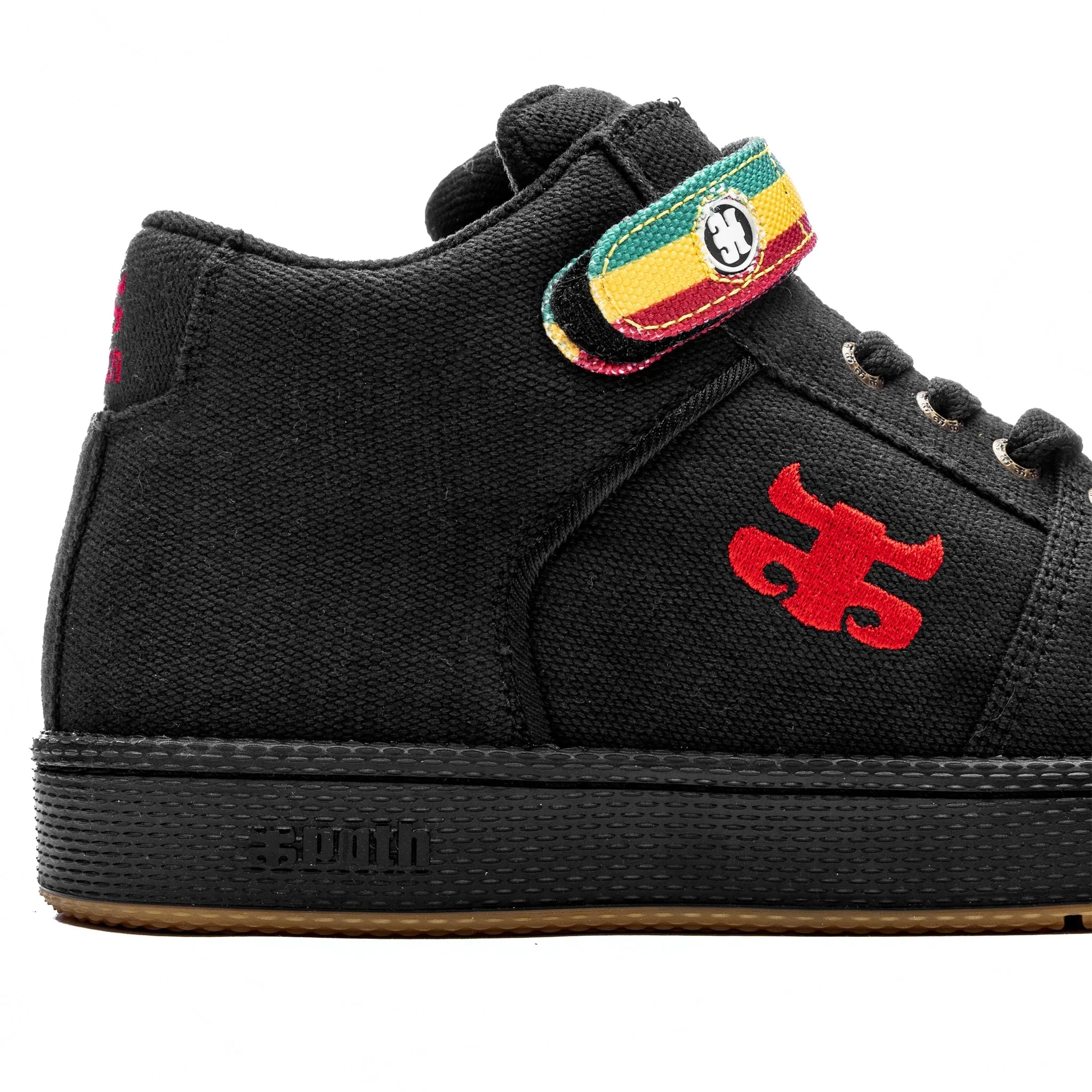 IPATH GRASSHOPPER - BLACK HEMP RASTA SHOES