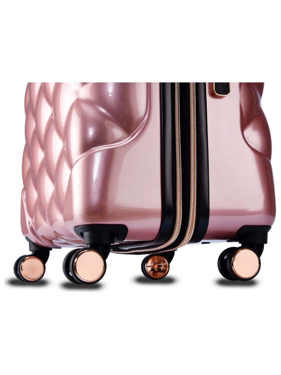 It Luggage St.Tropez Polycarbonate Hard Sided Suitcase  in Dark Champagne 29.3,26.8,21.5,14.1 Set of 3 Inches 25% Expansion and 8 Wheel Trolley Bag