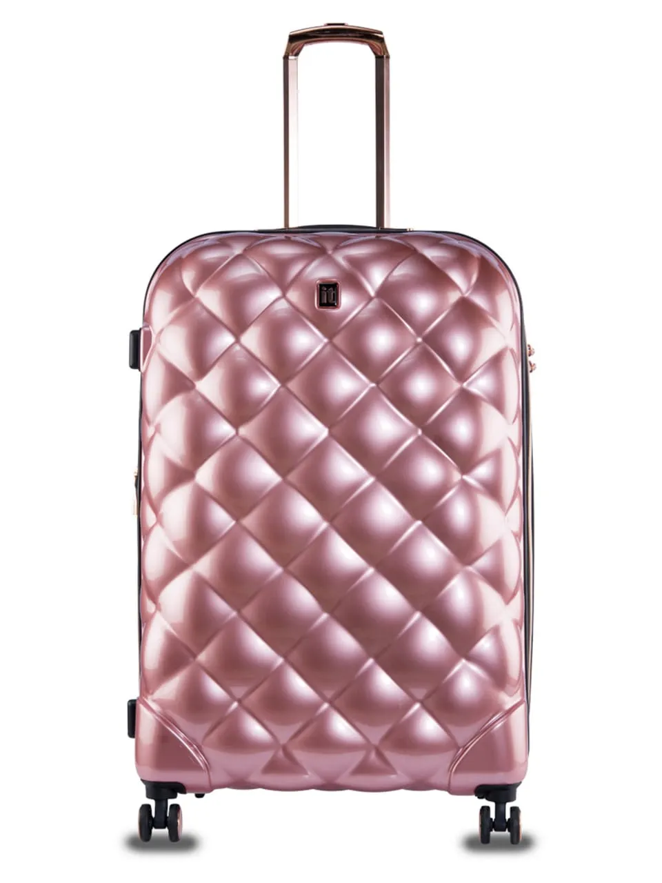 It Luggage St.Tropez Polycarbonate Hard Sided Suitcase  in Dark Champagne 29.3,26.8,21.5,14.1 Set of 3 Inches 25% Expansion and 8 Wheel Trolley Bag