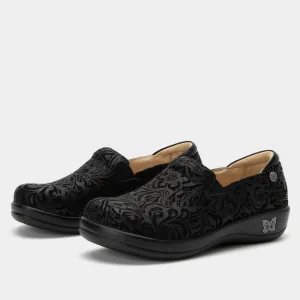 Keli Black Embossed Paisley Professional Shoe