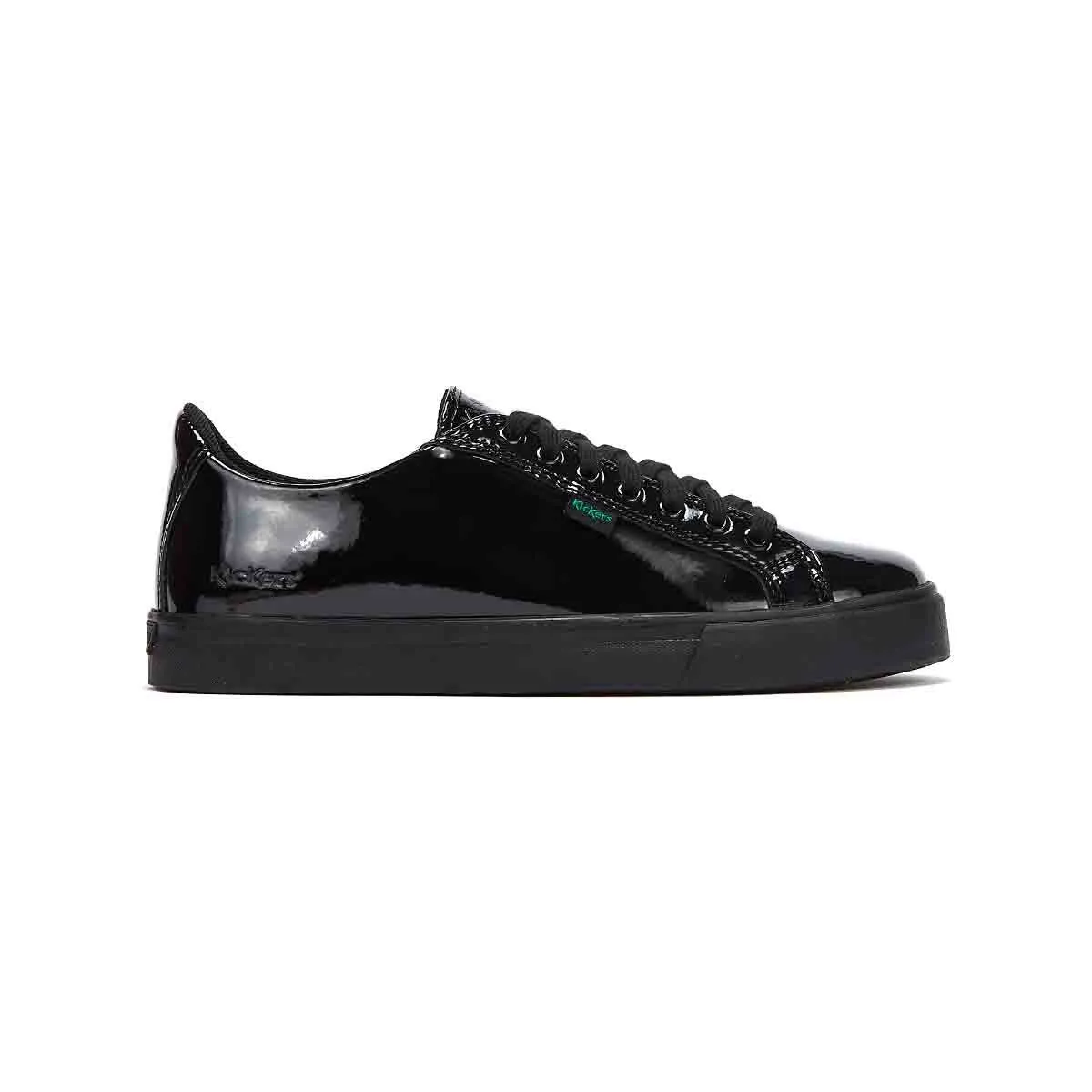 Kickers Tovni Lacer Youth Black Patent Shoes