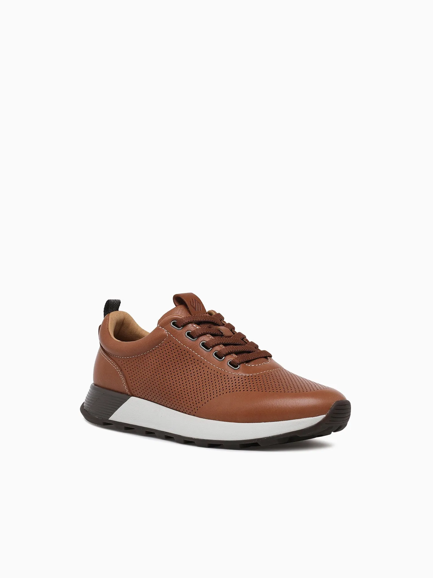 Kinnon Perfed Jogger Tan Full Grain