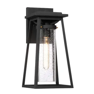 Lanister Court 16 in. Outdoor Wall Lantern Black & Gold Finish