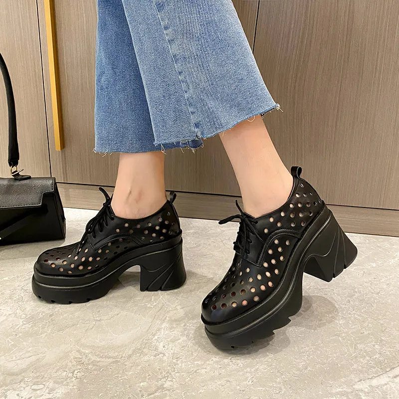 Leather Waterproof Platform Fashion Shoes