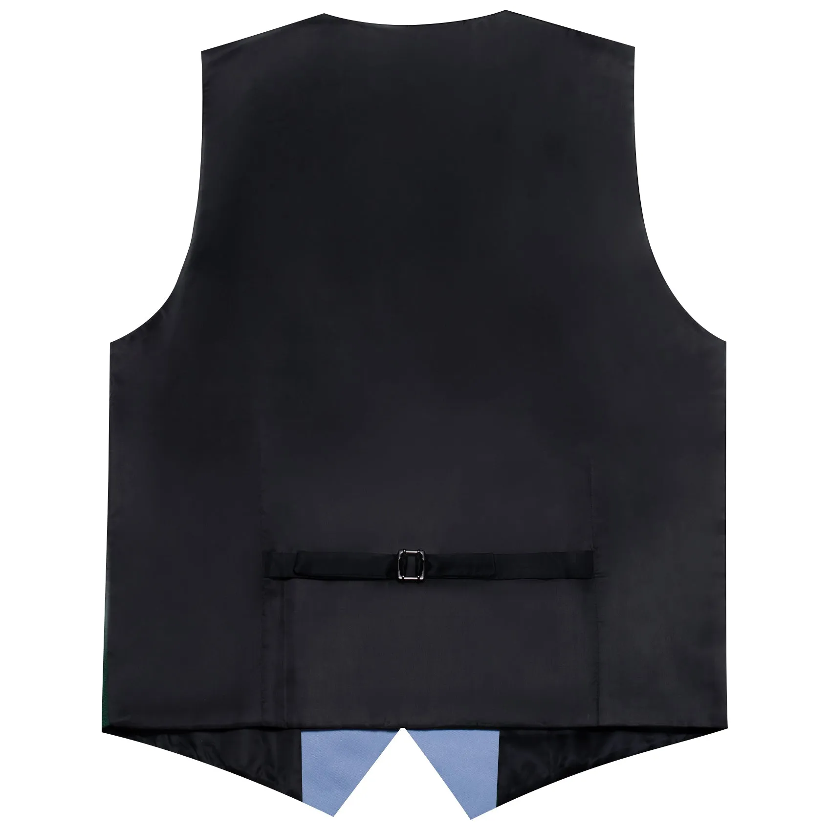 LightSteelBlue Solid Jacquard Men's Collar Vest