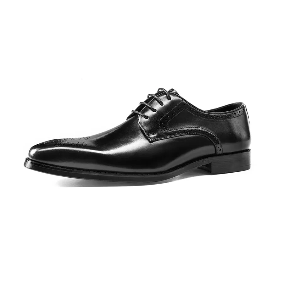 LuxeLace Exotic Leather Lace-Up Dress Shoes