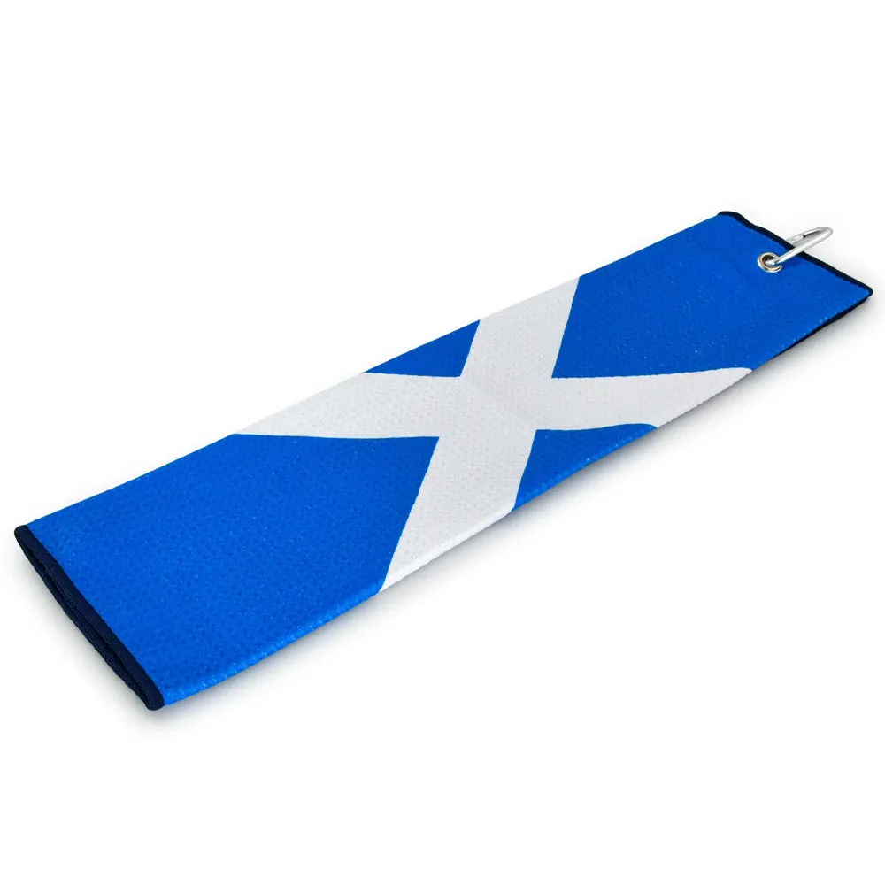 Masters Pro Tech Saltire Tri-Fold Towel - Blue/White