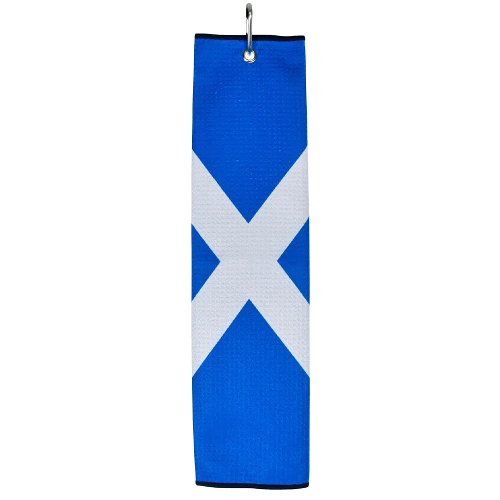 Masters Pro Tech Saltire Tri-Fold Towel - Blue/White