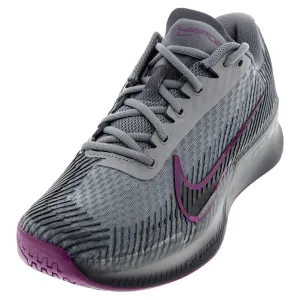 Mens Air Zoom Vapor 11 Tennis Shoes Smoke Grey and Sangria