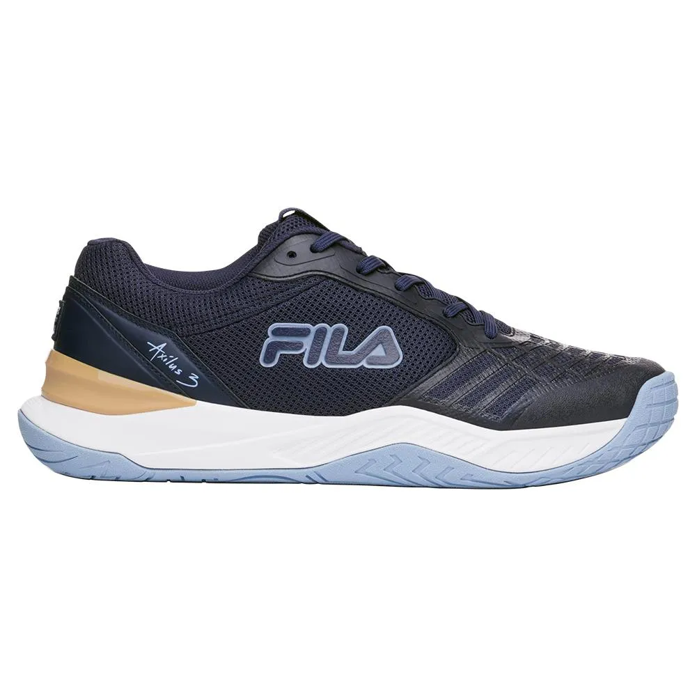 Men's Axilus 3 Tennis Shoes Navy and Powder Blue