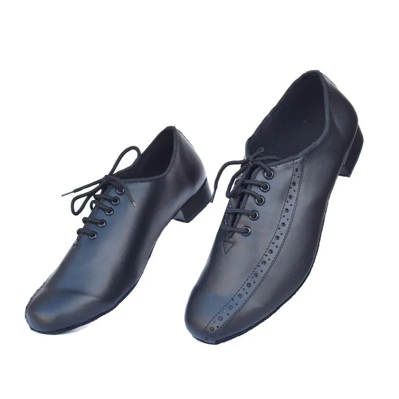 Men's Real Leather Heels Latin With Lace-up Ballroom Dance Shoes/Latin Dance Shoes