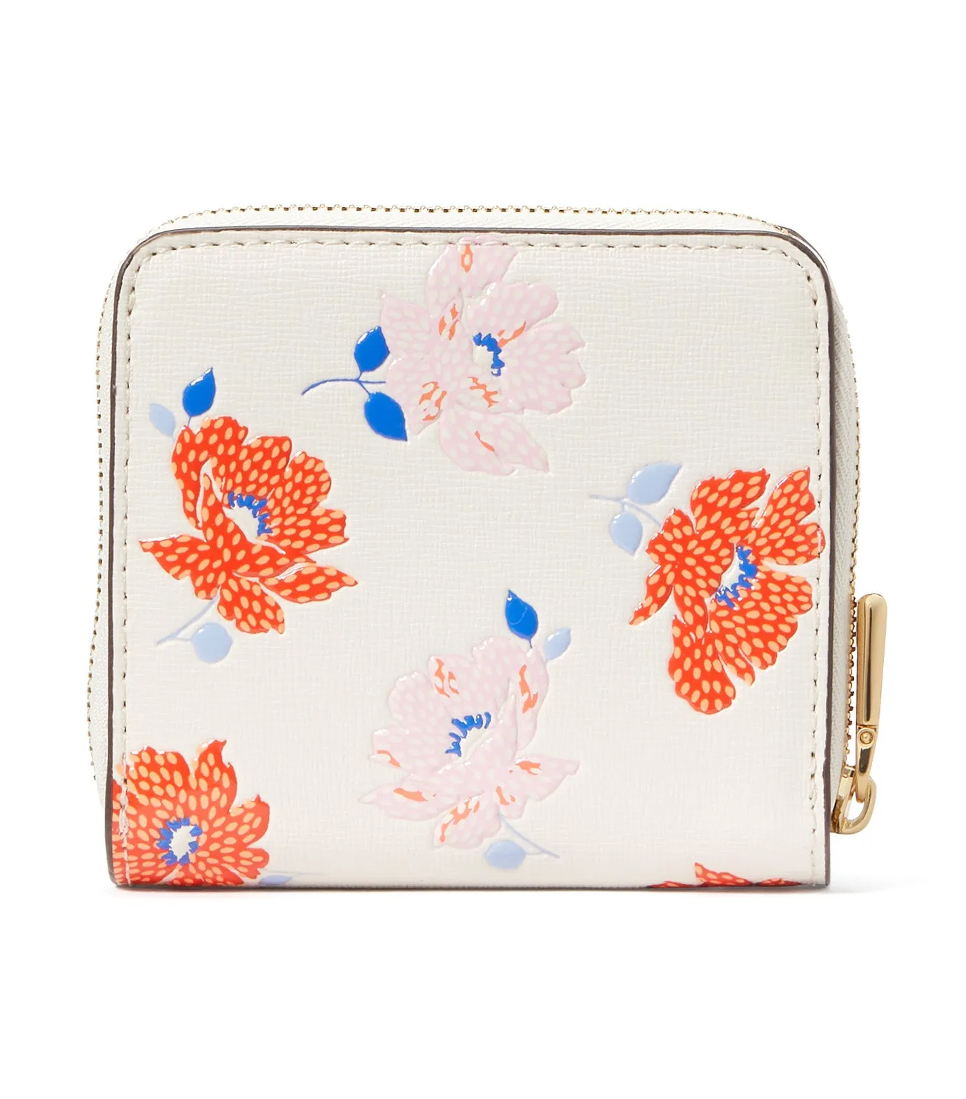 Morgan Dotty Floral Embossed Small Compact Wallet