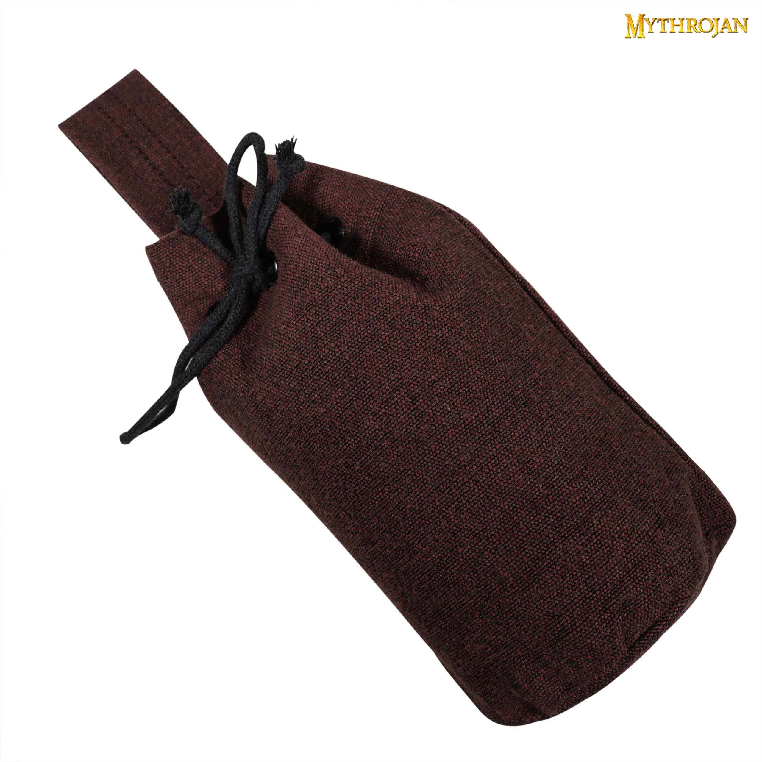 Mythrojan Canvas Drawstring Belt Pouch: Medieval Renaissance Bag Costume Accessories Coin Purse - Brown