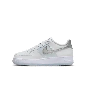 Nike Air Force 1 "White & Football Grey" - Boy's Grade School