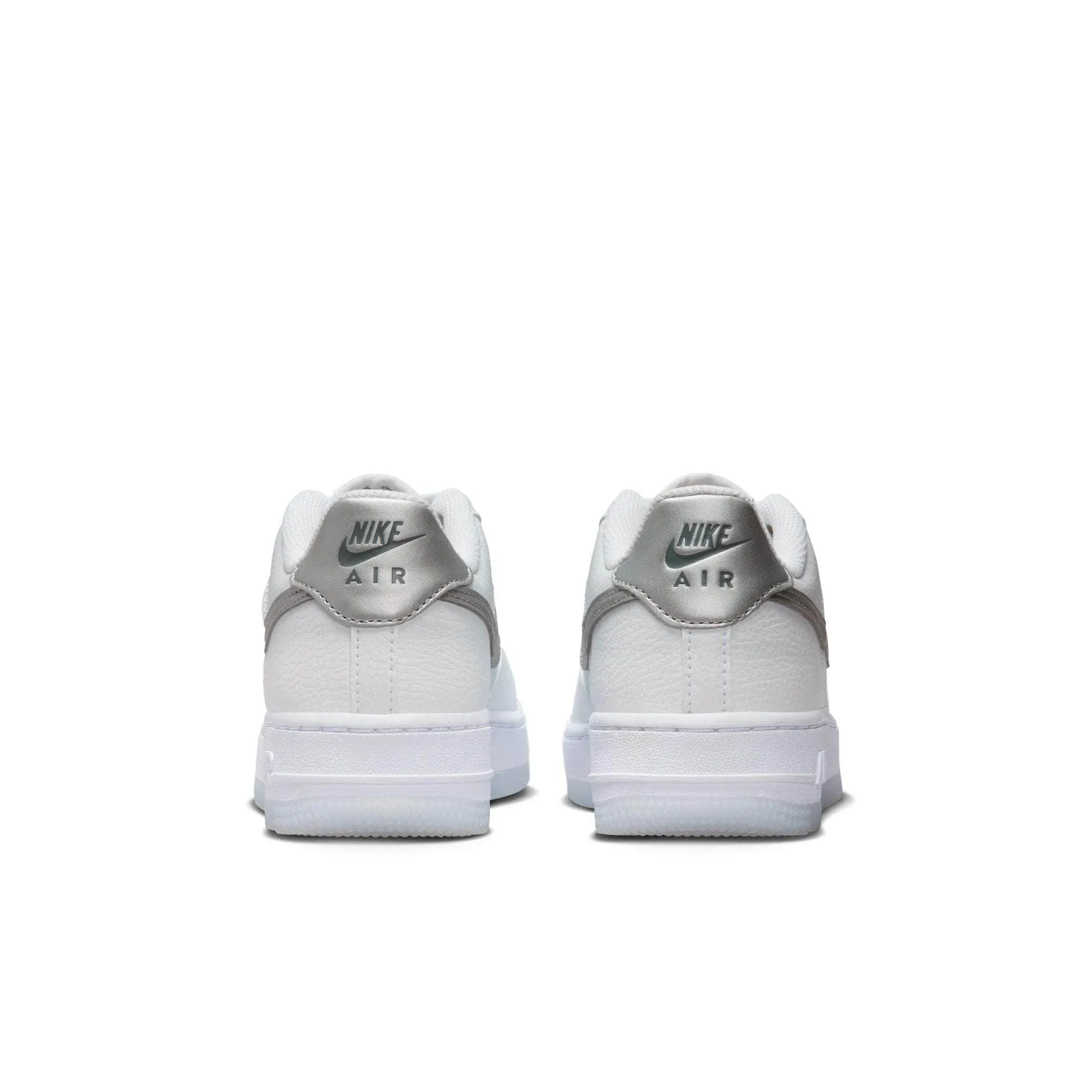 Nike Air Force 1 "White & Football Grey" - Boy's Grade School