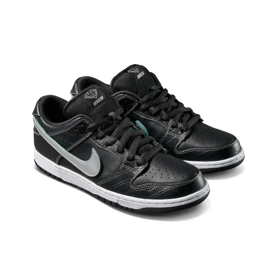 Nike SB Dunk Low Diamond Supply Co. Black Diamond Black Chrome Tropical Twist