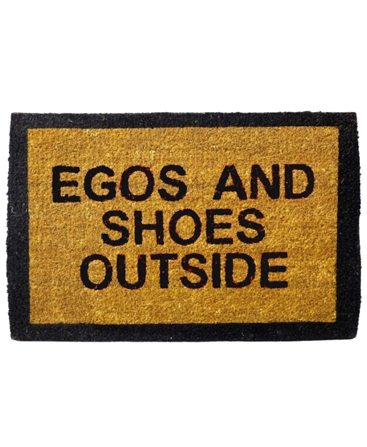 OnlyMat EGOS AND SHOES OUTSIDE Printed Natural Coir Door mat