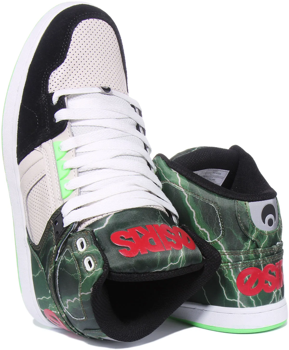 Osiris Nyc 83 Clk In White Green For Men