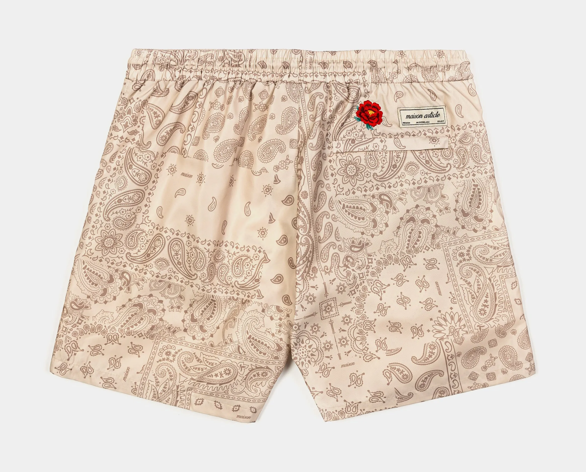 Paisley Hybrid Mens Shorts (Khaki)