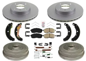 Performance Disc Brake Rotors Drums Pads Shoes for 99-00 Nissan Altima 2.4L