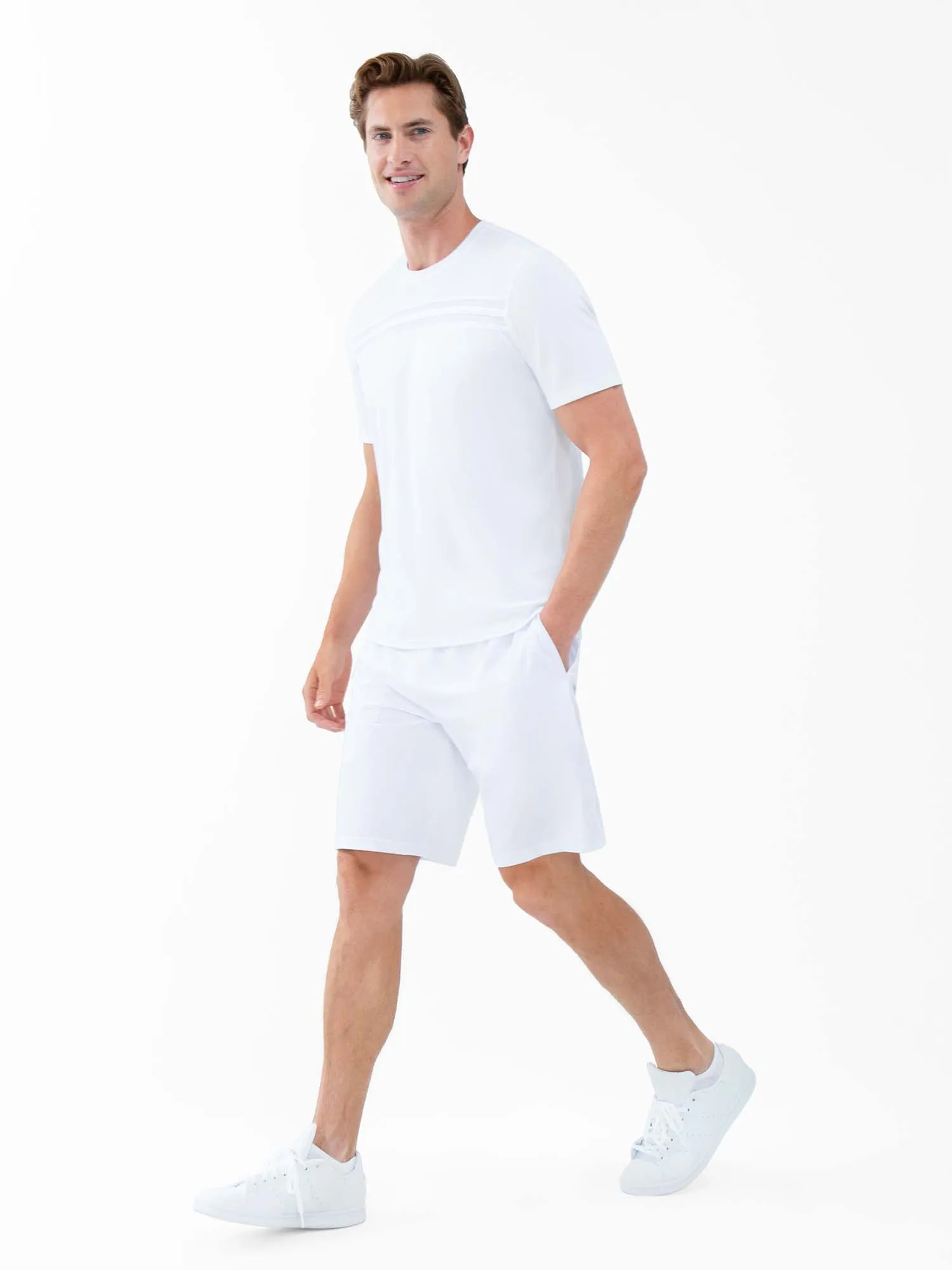 Performance Men's Tournament Short Sleeve Crew Neck - White