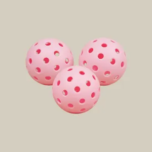 Pink Hybrid Pickleballs - Set of 3