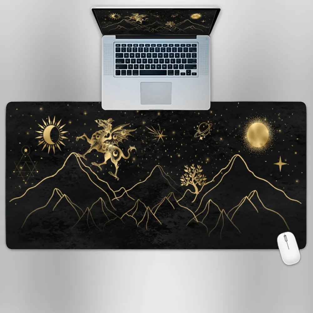 Premium PU Leather Mouse Pads | Non-Slip |Waterproof | Stylish & Durable |Acotar mountains