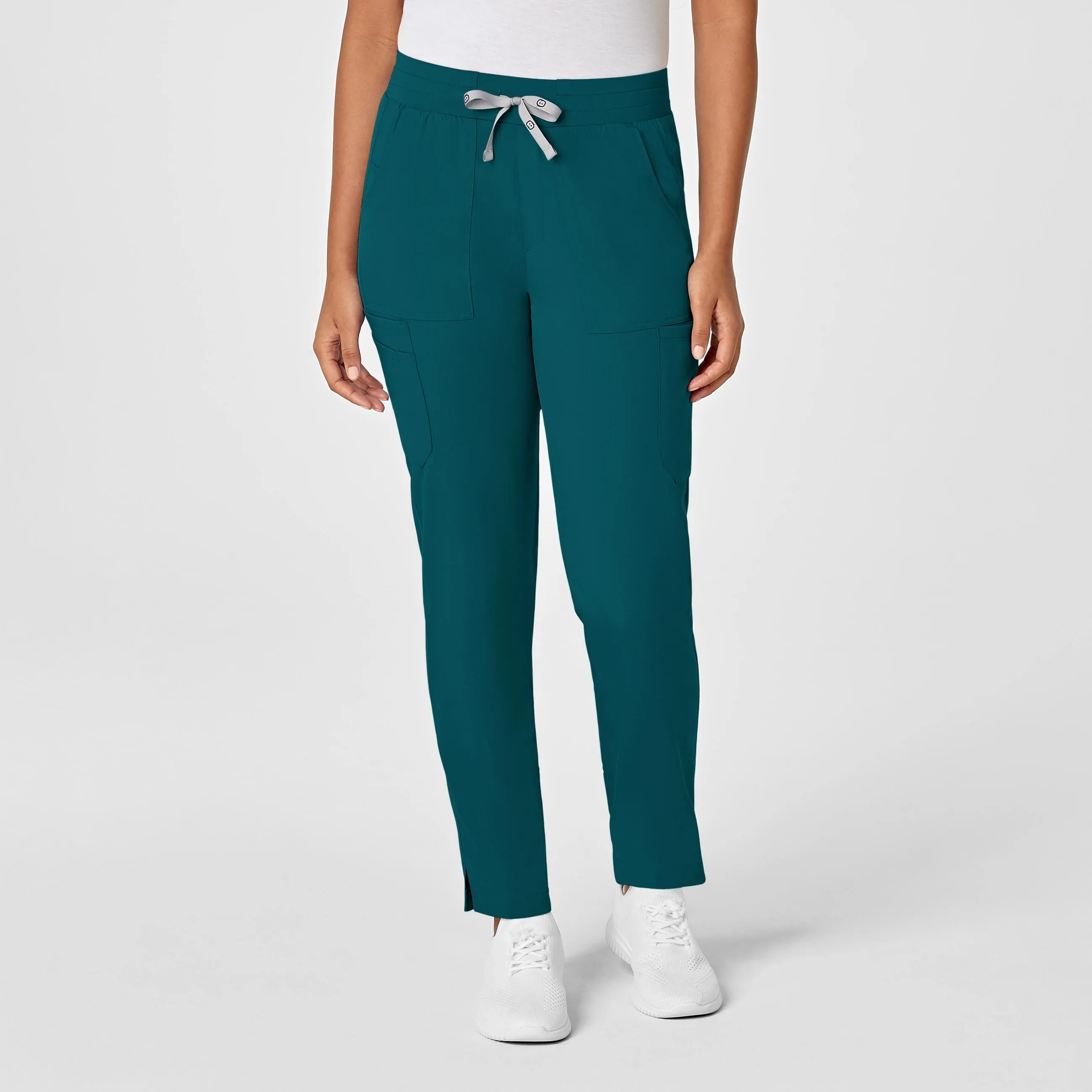 PRO Women's Slim Leg Cargo Scrub Pant - Caribbean