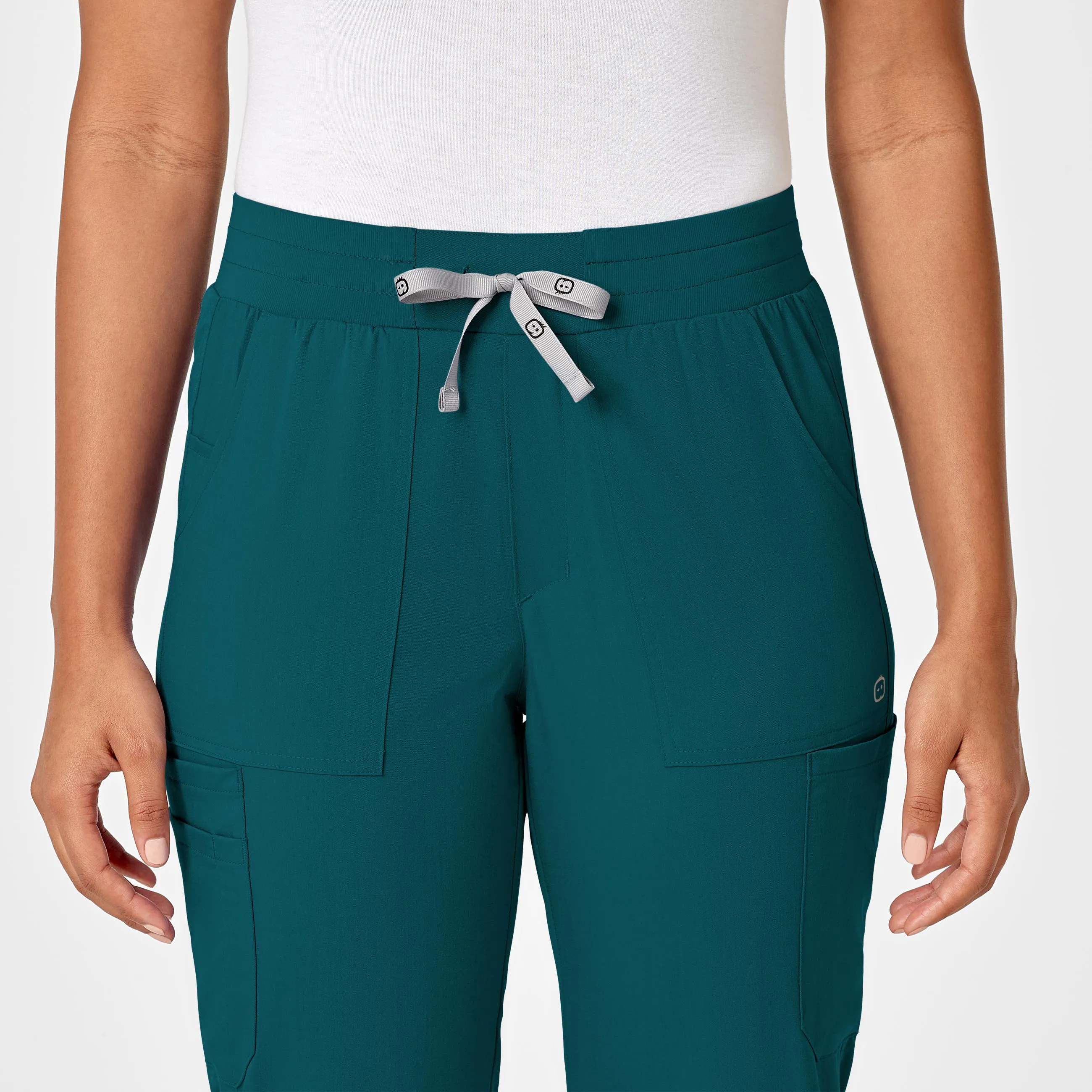 PRO Women's Slim Leg Cargo Scrub Pant - Caribbean