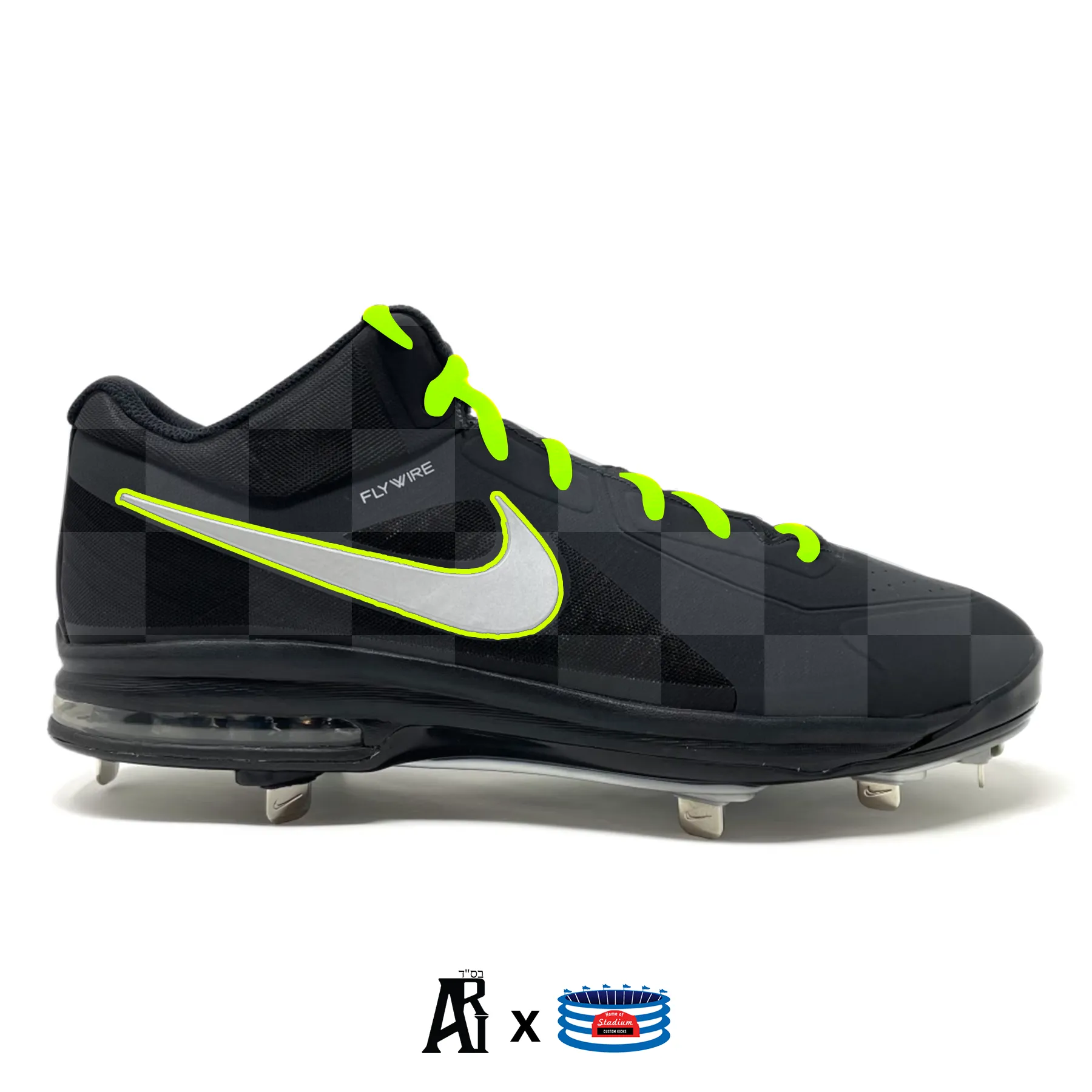 "Neon Transparent Checkered" Nike Air Max MVP Elite 3/4 Cleats