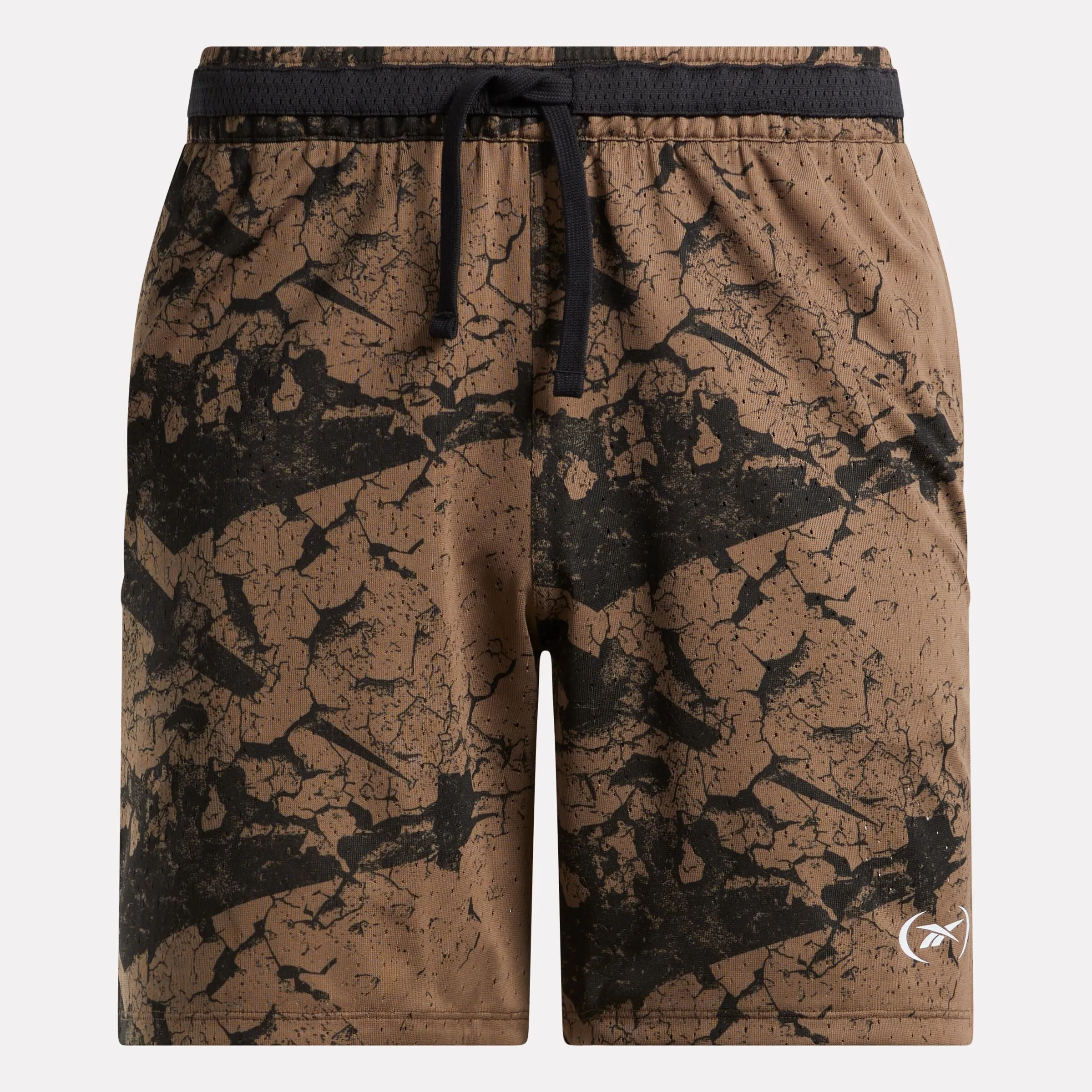 Reebok Basketball Transition Allover Print Shorts Utility Brown