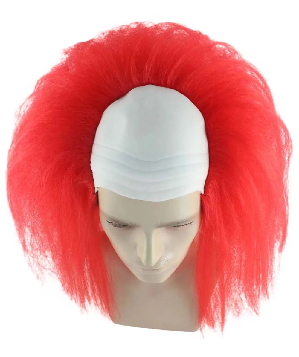 Scary Bald Red Men's Clown Wig | Cosplay Halloween Wig