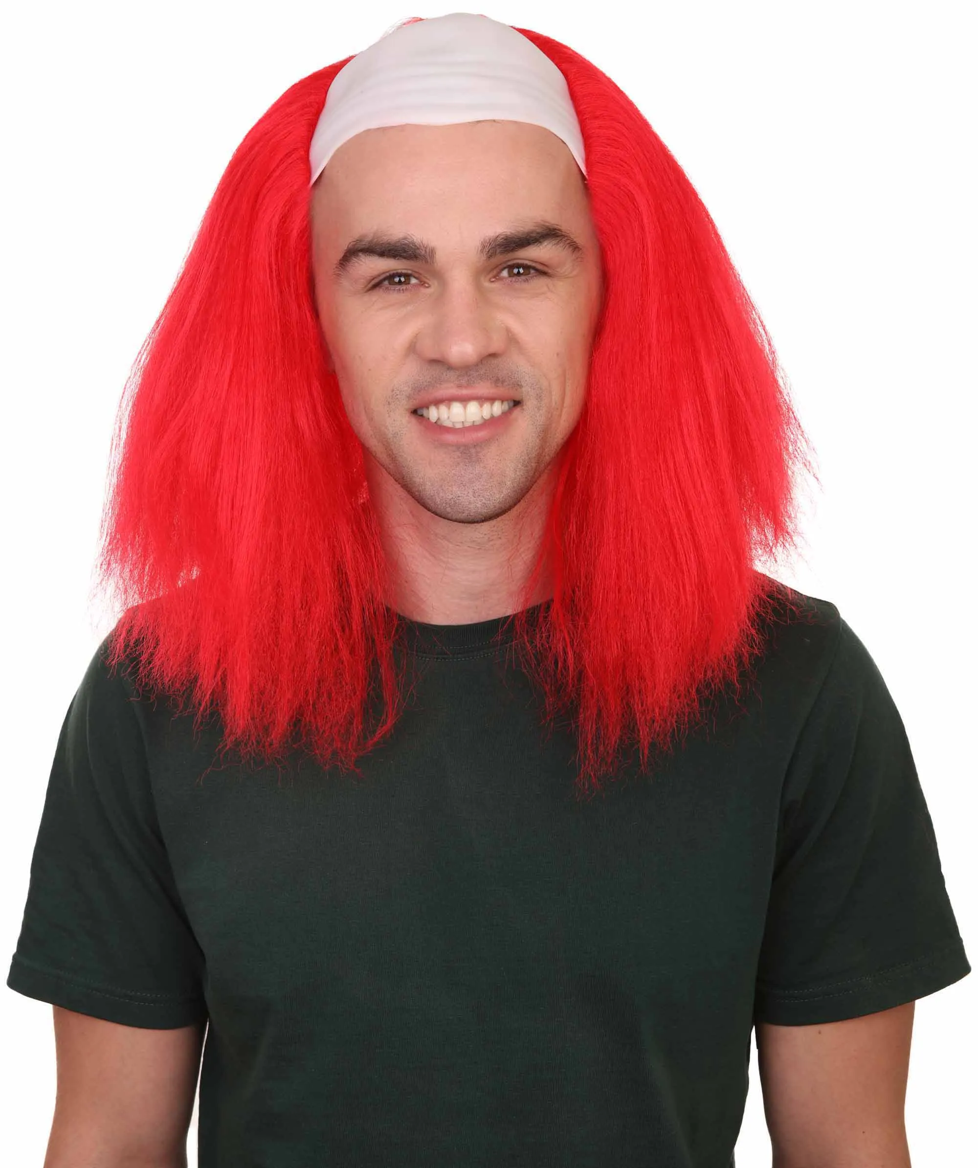 Scary Bald Red Men's Clown Wig | Cosplay Halloween Wig