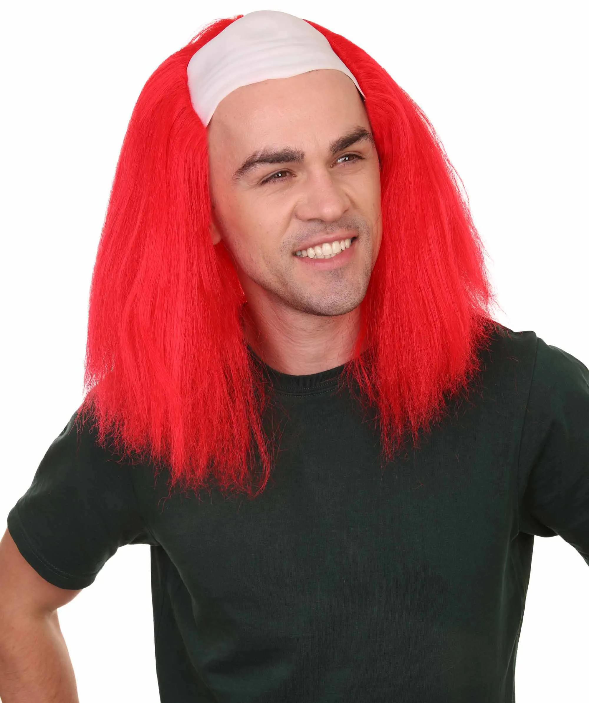 Scary Bald Red Men's Clown Wig | Cosplay Halloween Wig