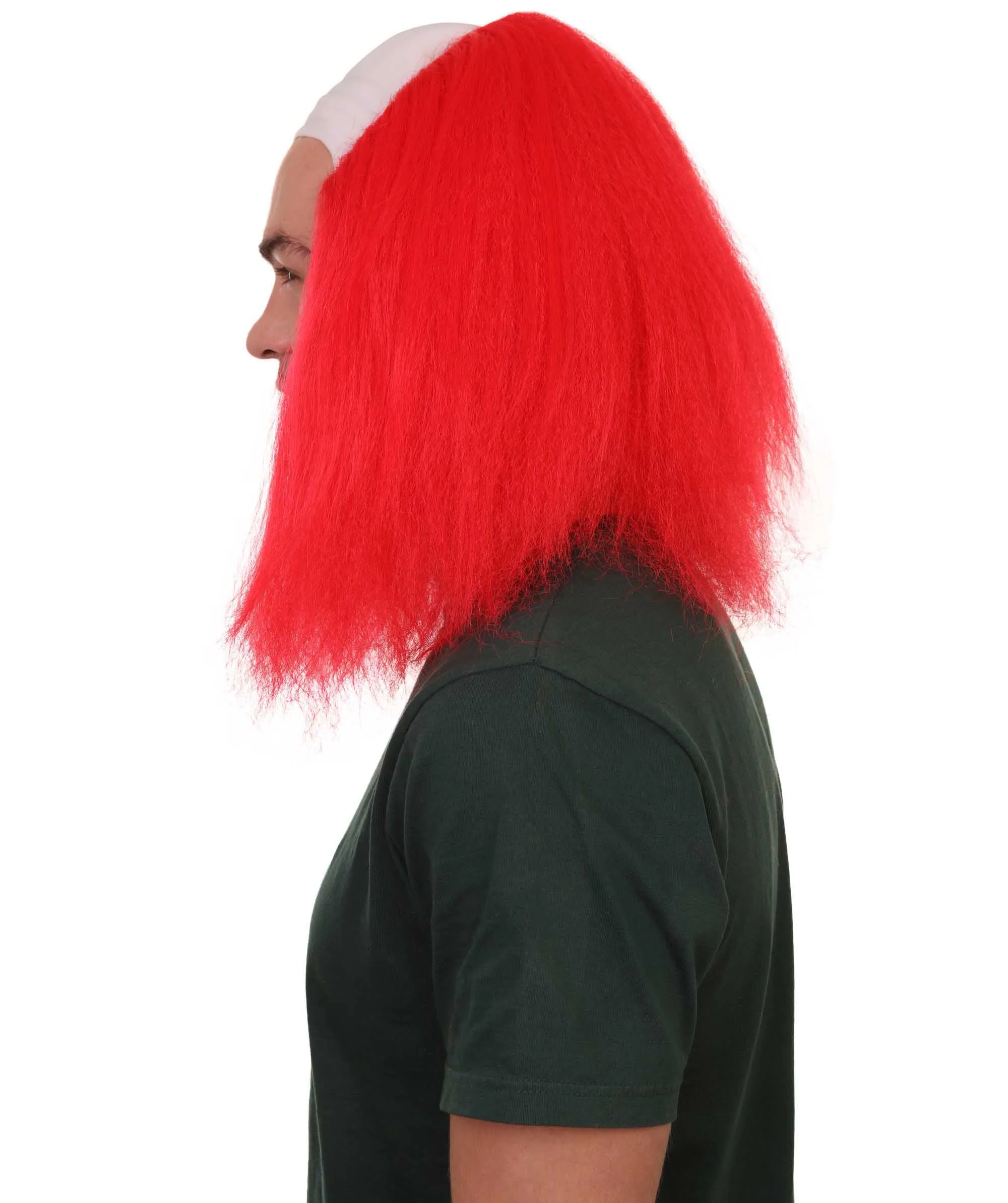 Scary Bald Red Men's Clown Wig | Cosplay Halloween Wig